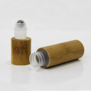 Sprzedaż hurtowa Bamboo Metal Roller Ball Glass Perfume